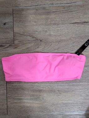 No Boundaries Pink Bandeau Swim Top